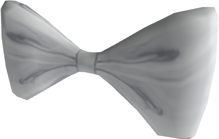 Elegant Silver Satin Bow Tie