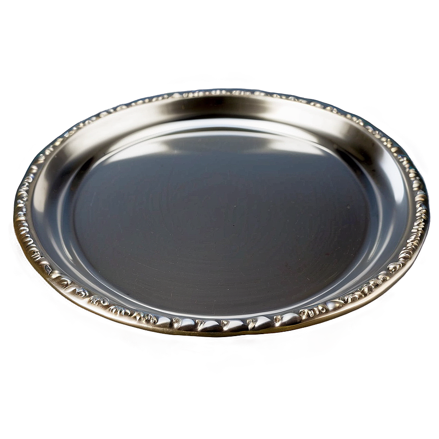 Elegant Silver Tray Png Mfy