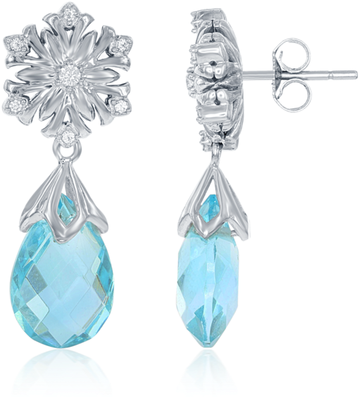 Elegant Snowflake Drop Earrings