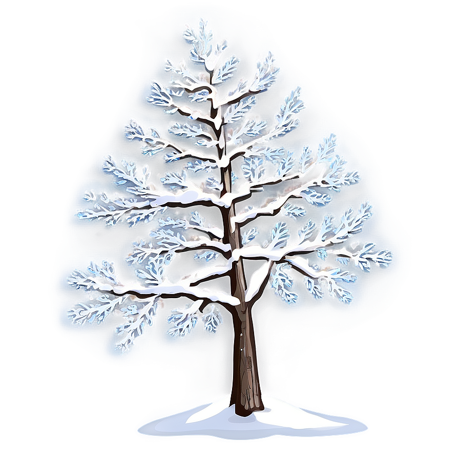 Elegant Snowy Tree Png Qqt