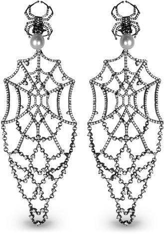 Elegant Spiderweb Earrings