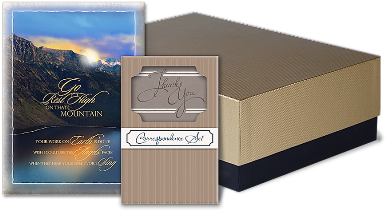 Elegant Stationery Setwith Mountain Card