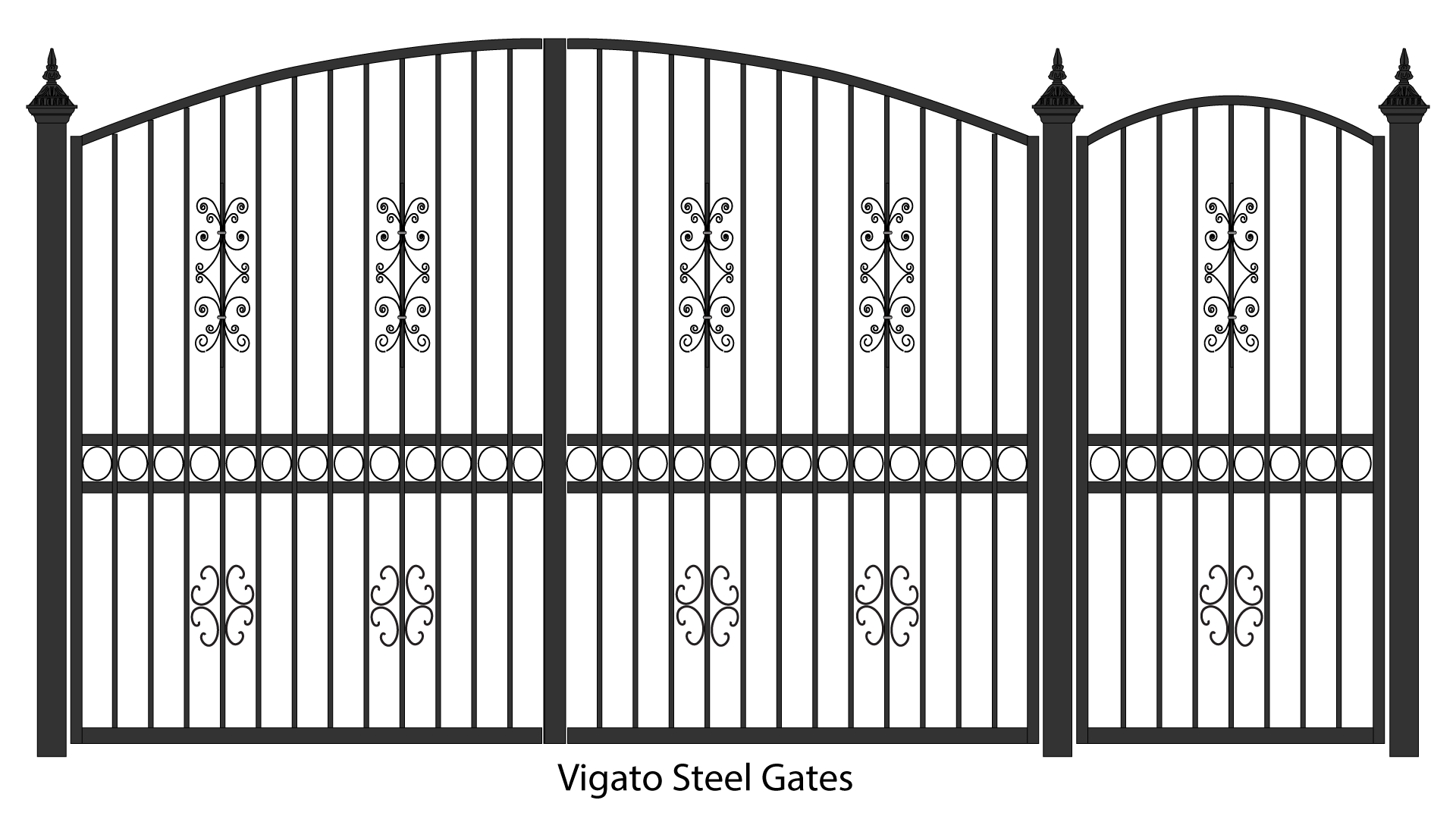 Elegant Steel Double Gates Design