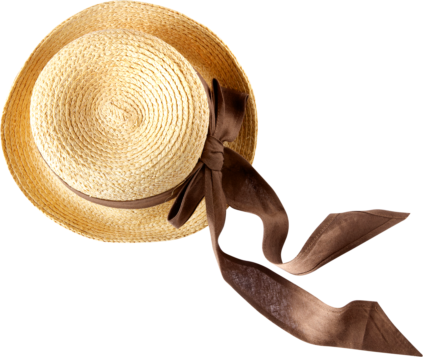 Elegant Straw Hatwith Ribbon