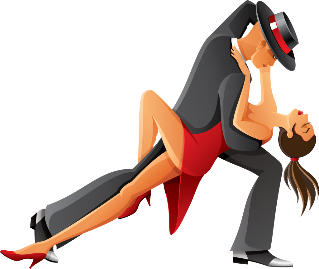 Elegant Tango Dancers Illustration