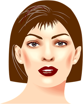 Elegant Vector Portrait Woman