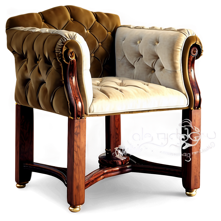 Elegant Velvet Armchair Png Kkl