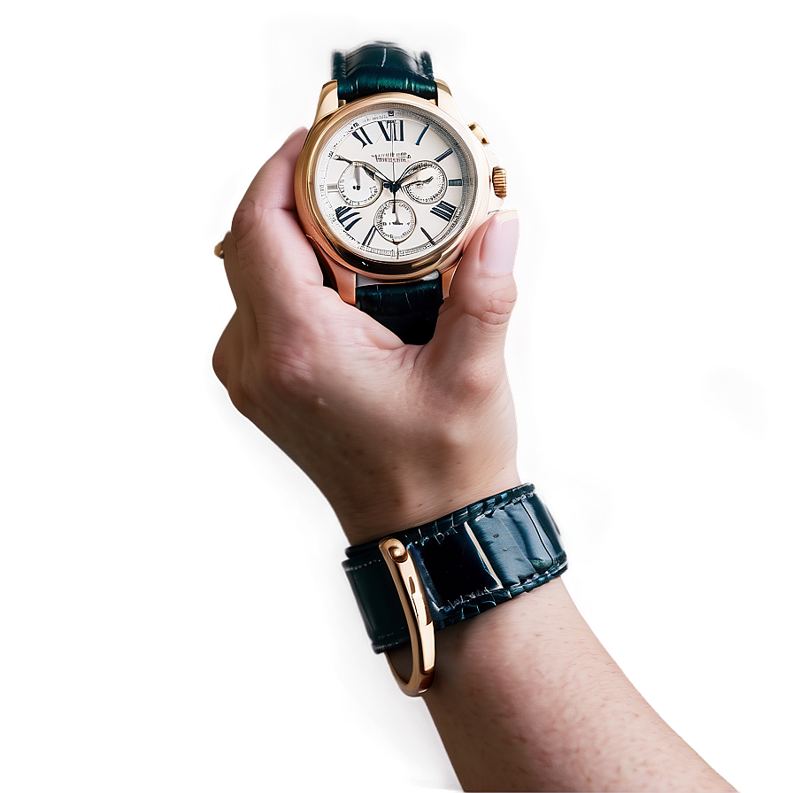 Elegant Watch Hands Png 06262024