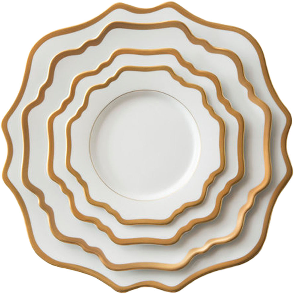 Elegant Wavy Edge Dinner Plate