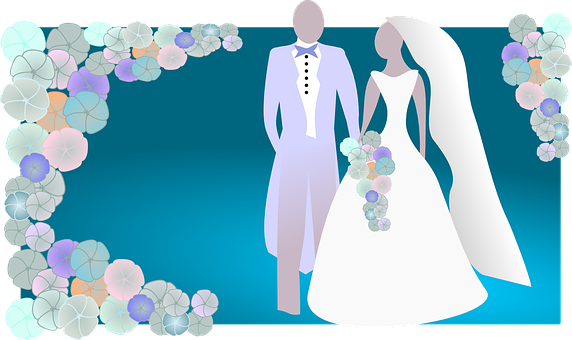 Elegant Wedding Couple Silhouette