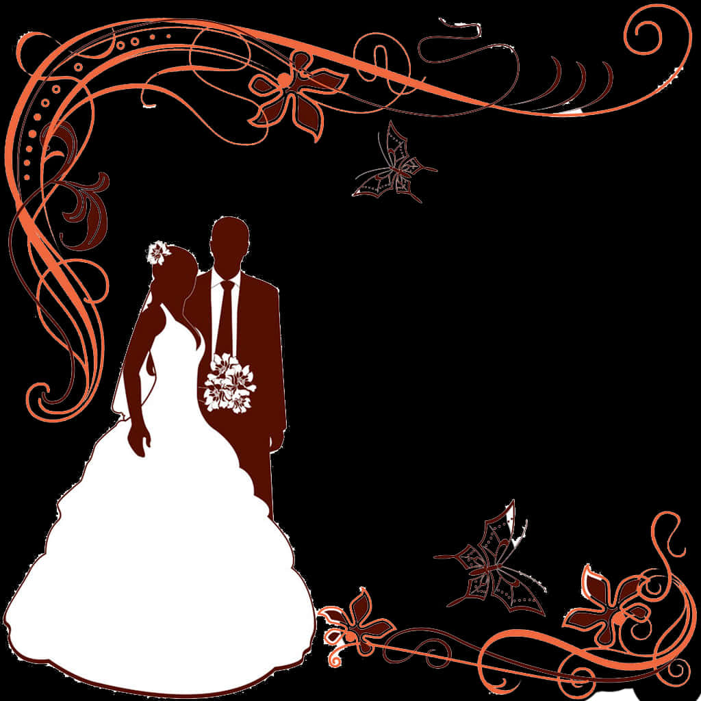 Elegant Wedding Silhouette Graphic