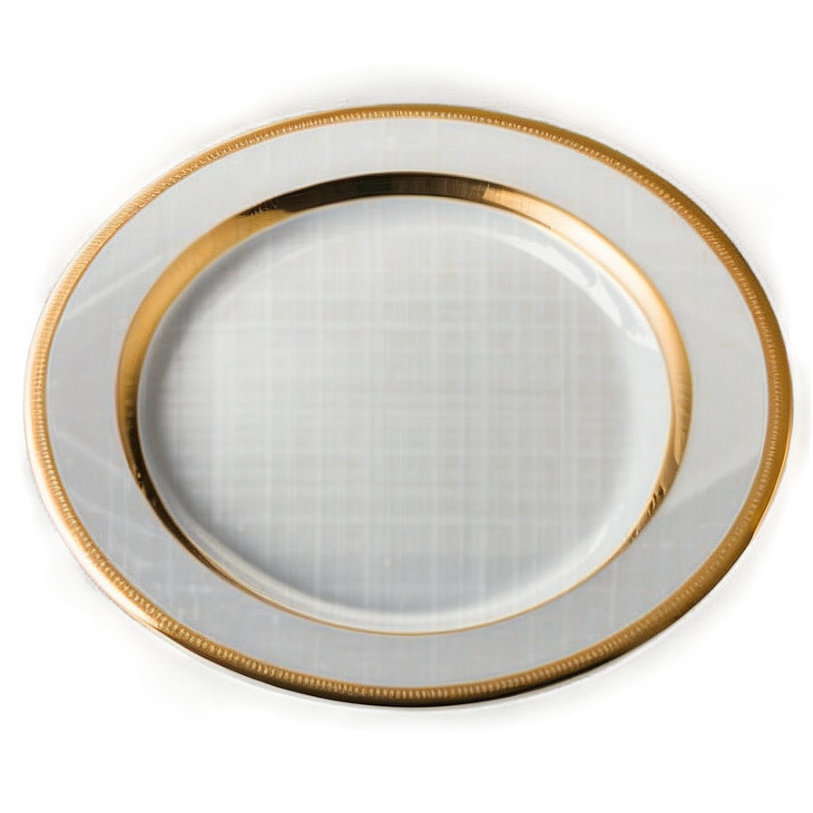 Elegant White Dinner Plate Png 11