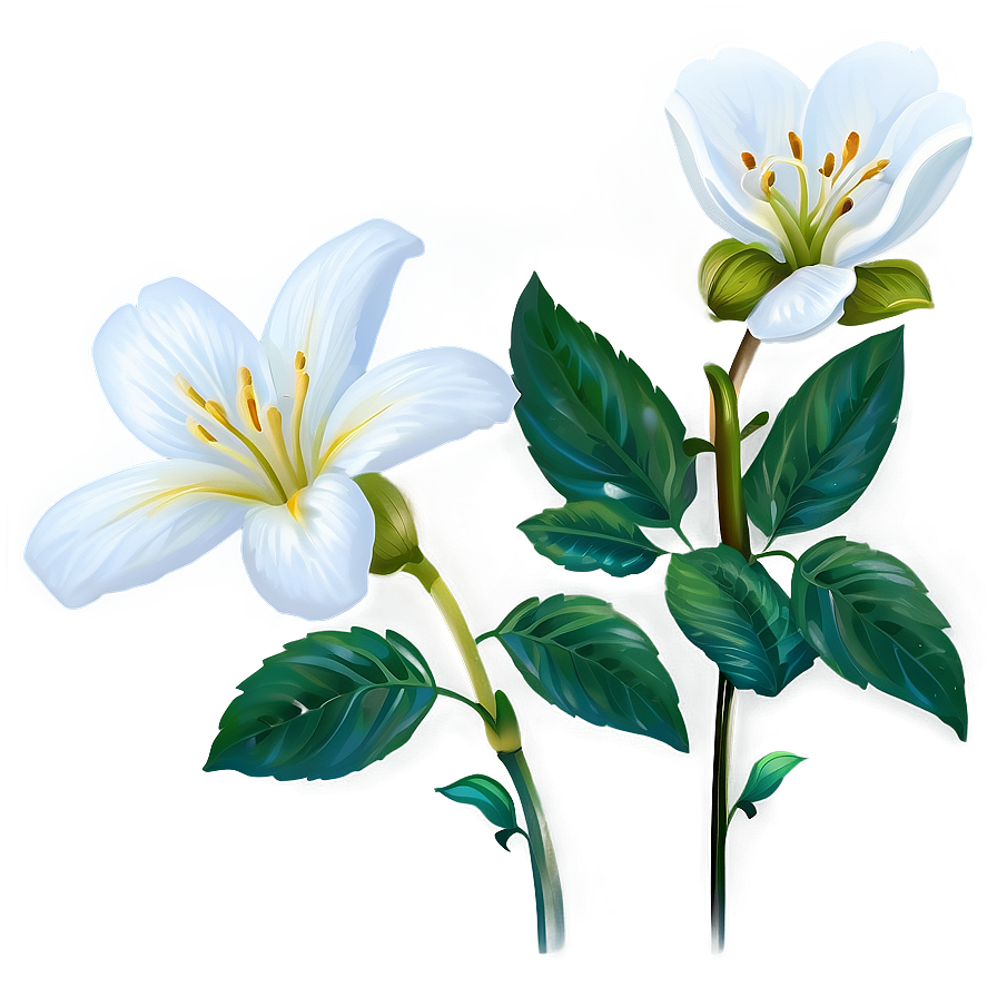 Elegant White Flower Png 14