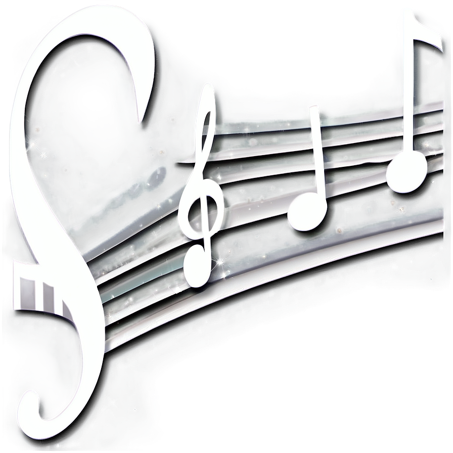 Elegant White Music Note Design Png Csg