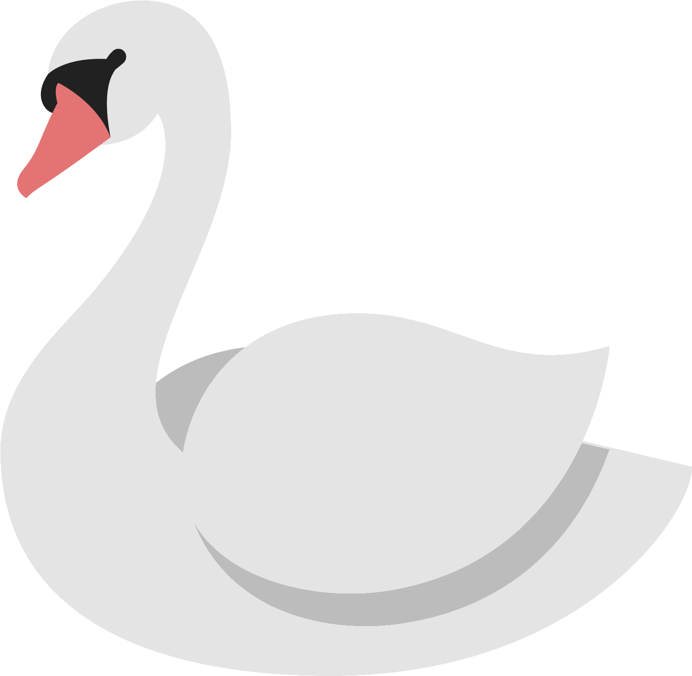 Elegant White Swan Vector