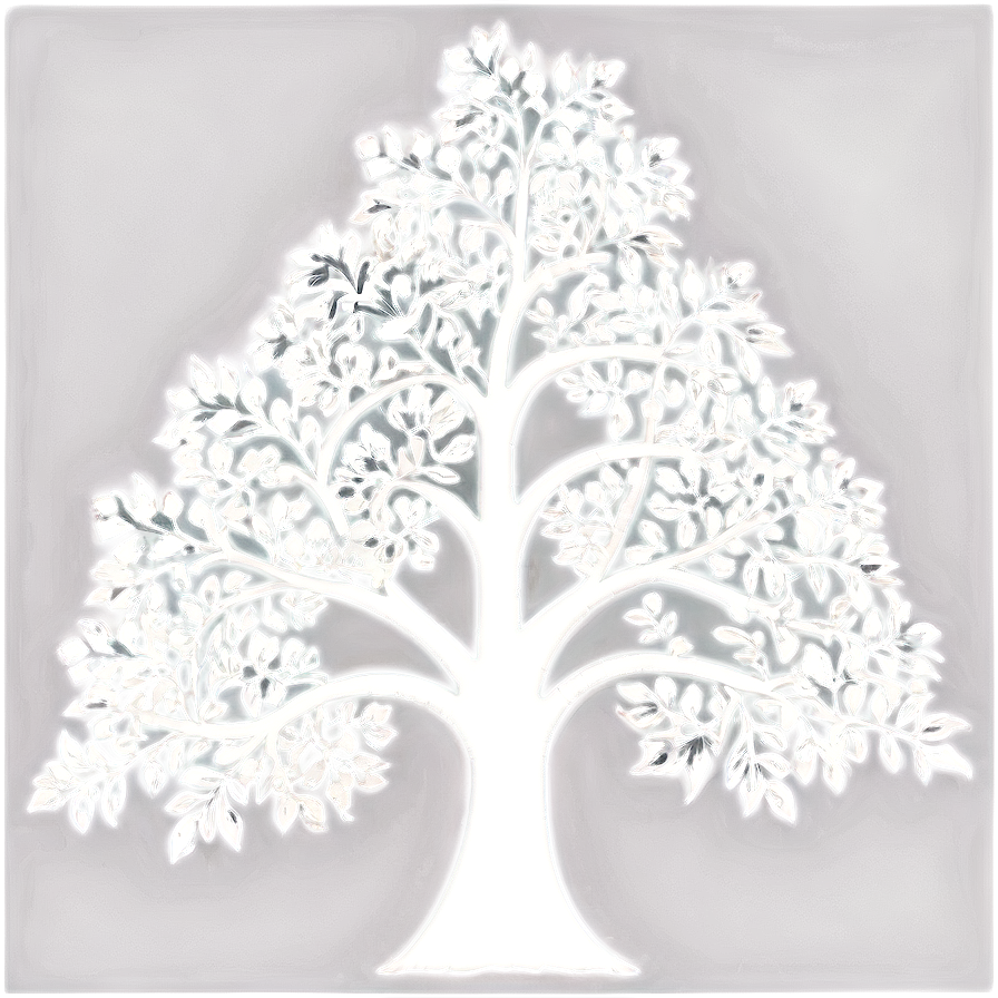 Elegant White Tree Design Png Jyf