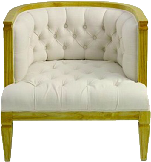 Elegant White Tufted Loveseat