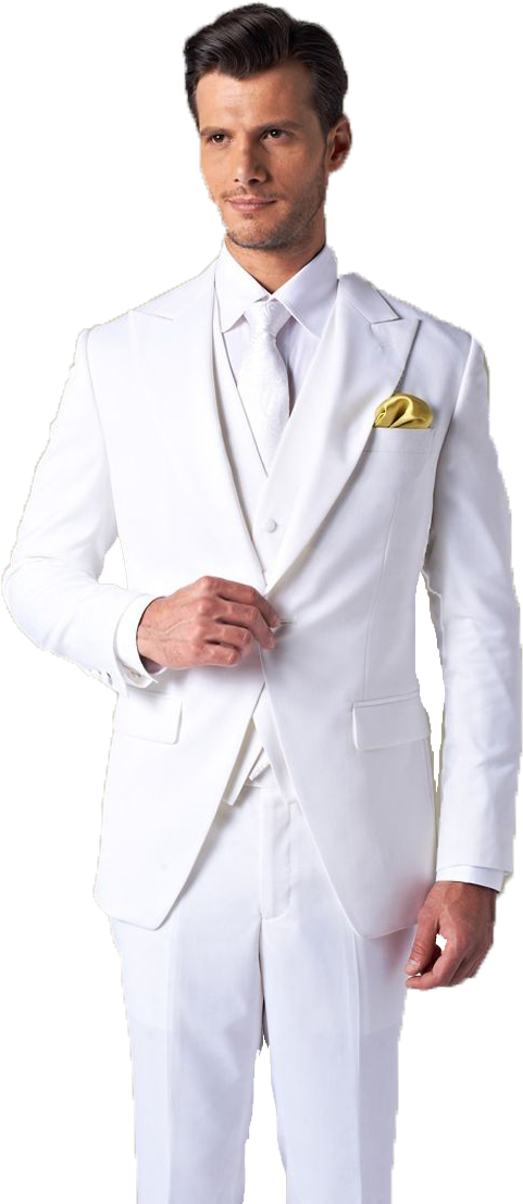 Elegant White Tuxedo Style