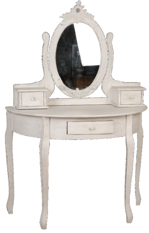 Elegant White Vintage Dressing Table