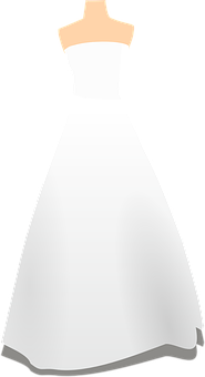 Elegant White Wedding Dress Graphic