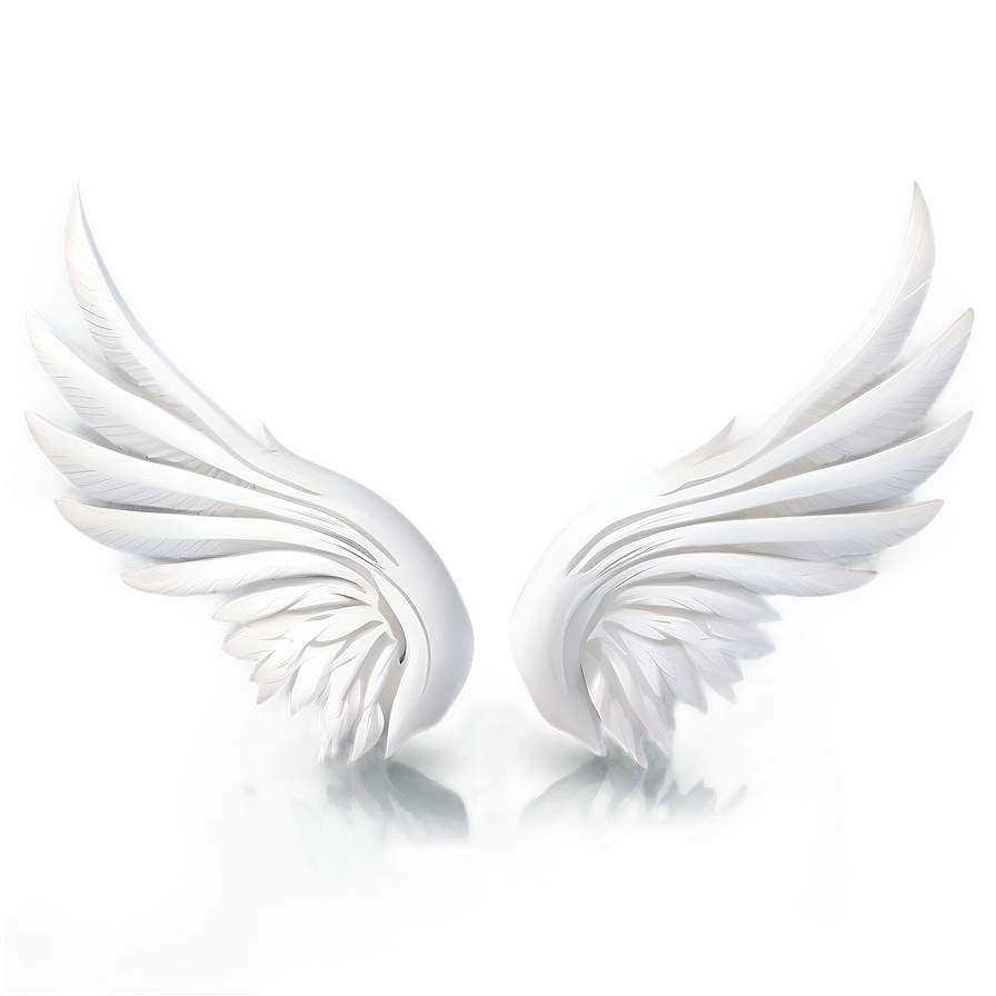 Elegant White Wings Silhouette Png 60