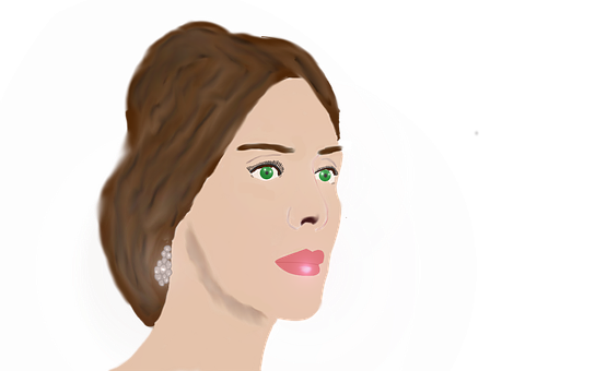 Elegant Woman Portrait Digital Art