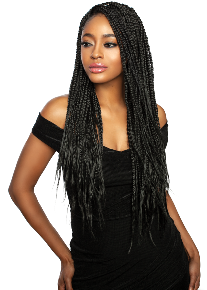 Elegant Womanwith Long Dreadlocks