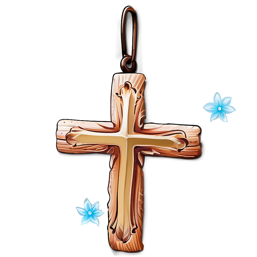 Elegant Wooden Cross Png 05252024