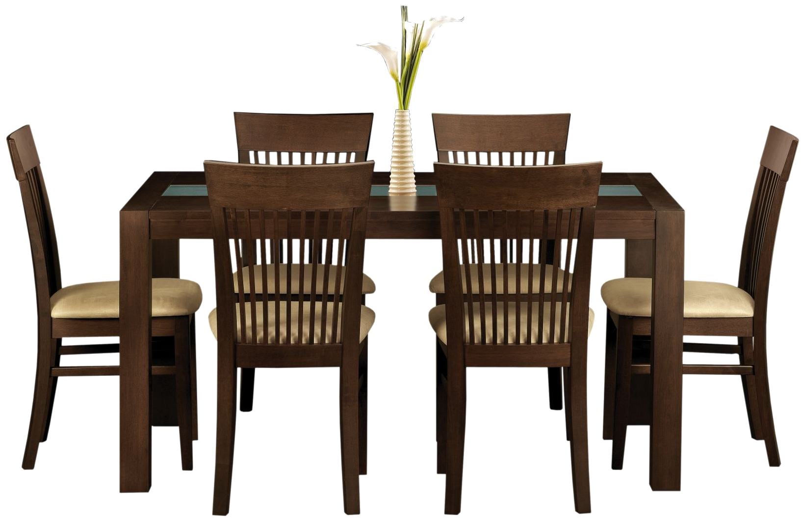 Elegant Wooden Dining Setwith Floral Centerpiece.png