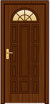 Elegant Wooden Doorwith Glass Panel.jpg