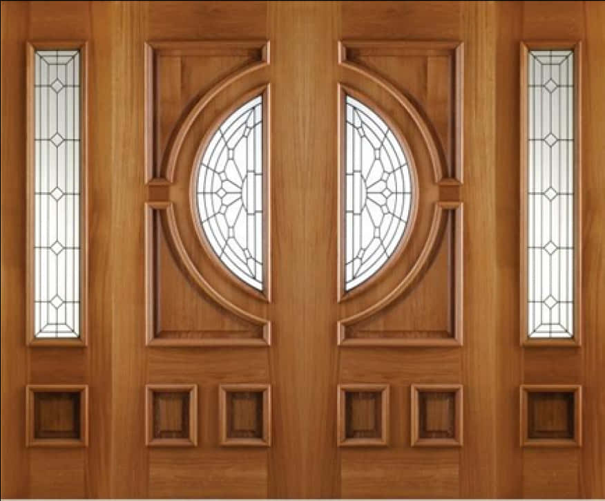 Elegant Wooden Double Door Design