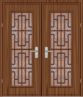 Elegant Wooden Double Doors