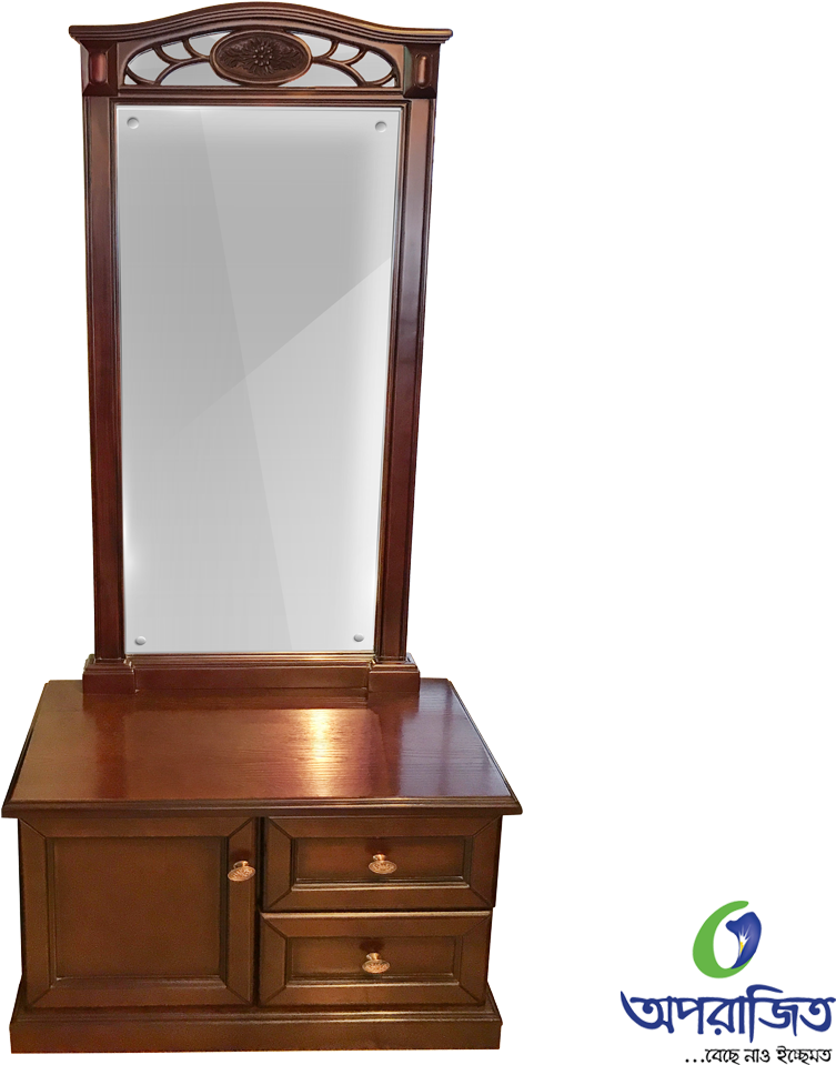 Elegant Wooden Dressing Table With Mirror