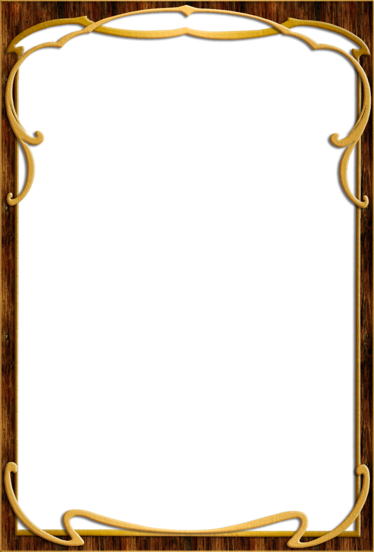 Elegant Wooden Framewith Gold Accents.png