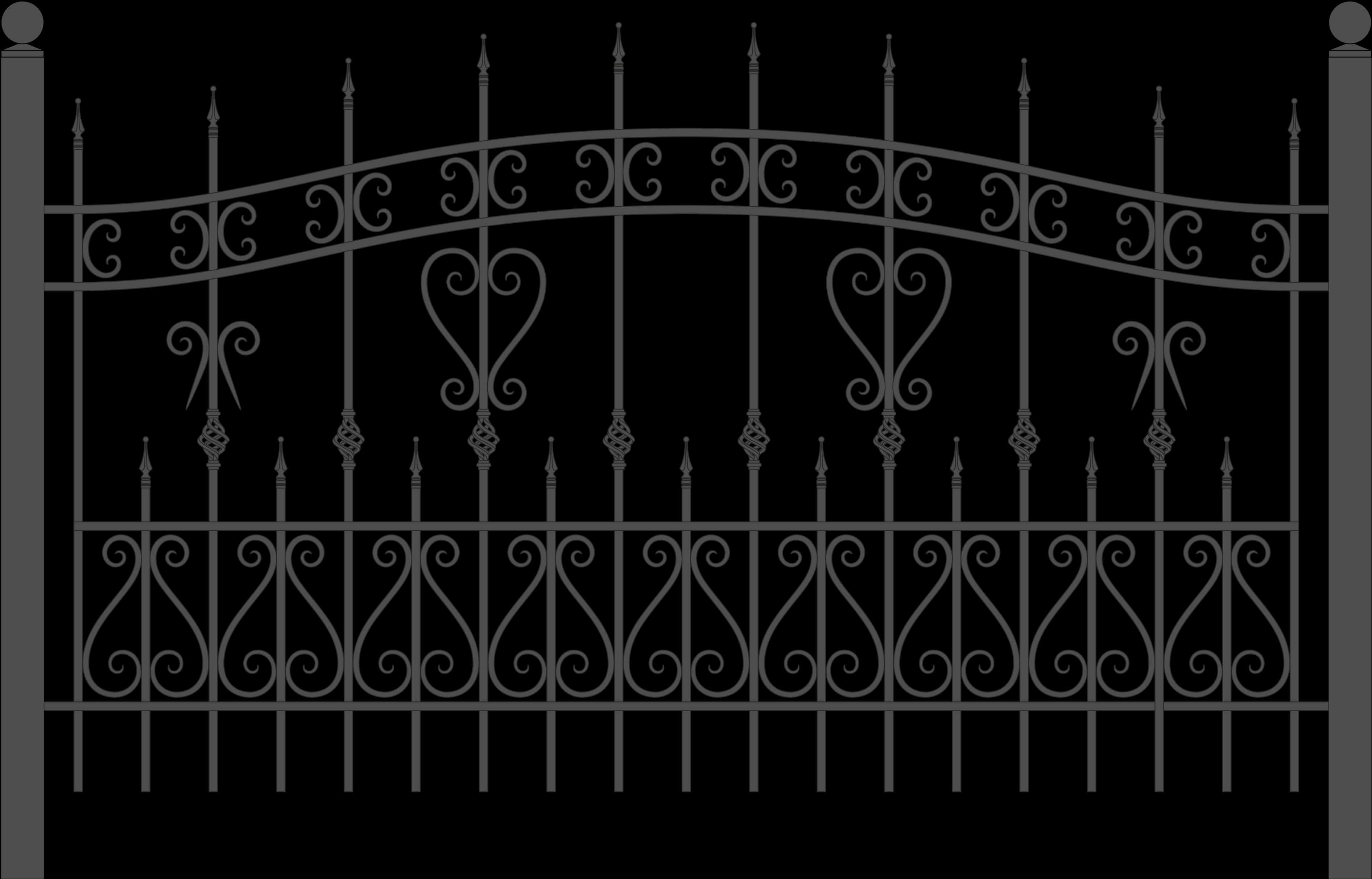 Elegant Wrought Iron Gate Design