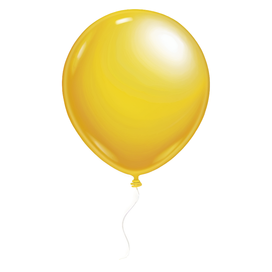 Elegant Yellow Balloon Png Bwu