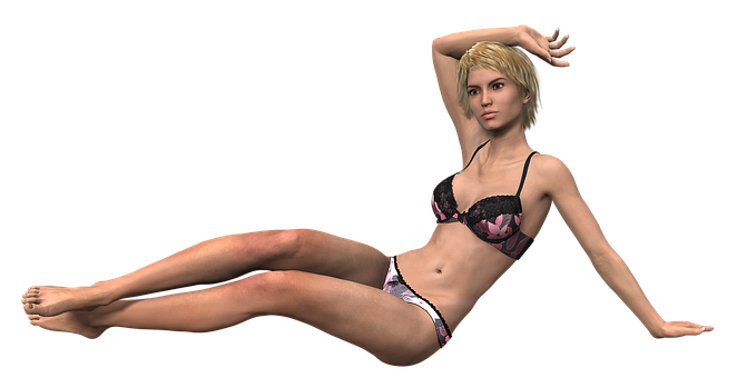 Elegant3 D Modelin Bikini