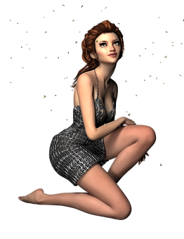 Elegant3 D Rendered Woman