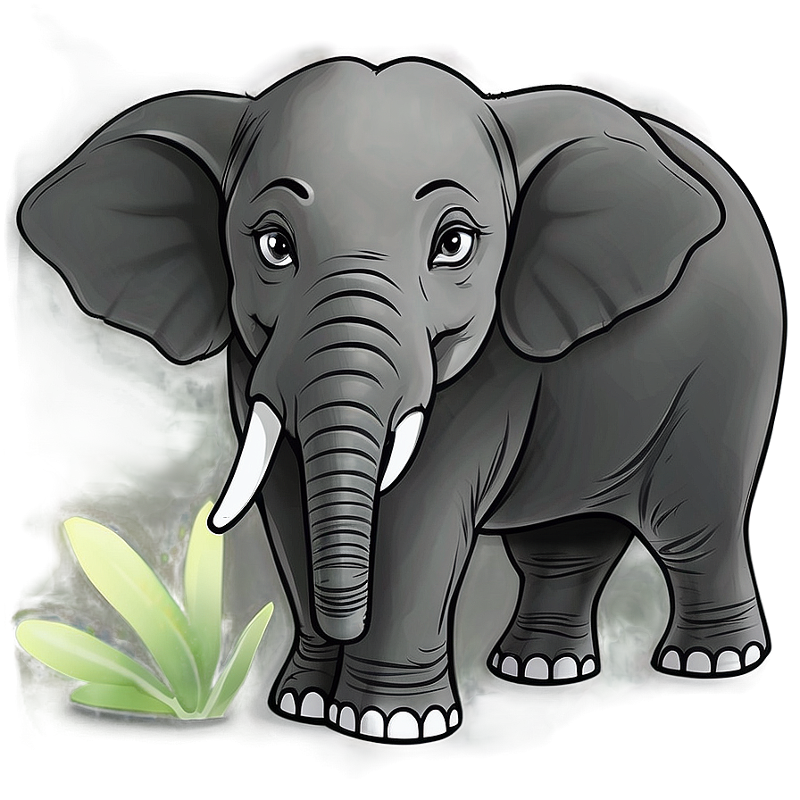 Elephant Cartoon For Coloring Png 06212024