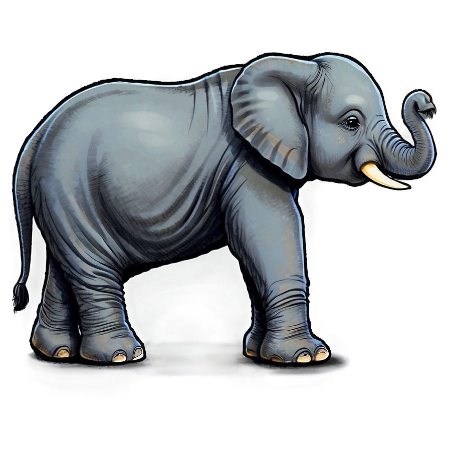 Elephant Cartoon In Pajamas Png 33