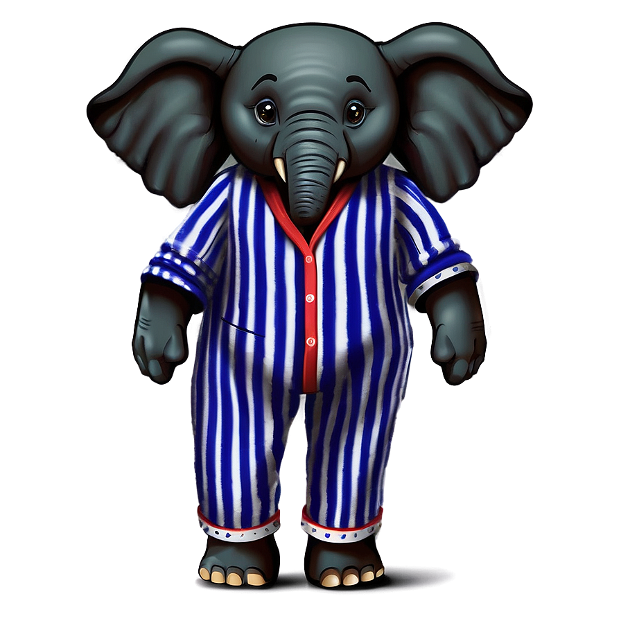 Elephant Cartoon In Pajamas Png Gwx