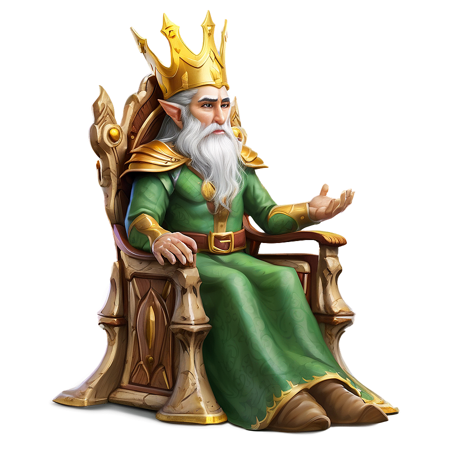 Elf King On Throne Png 05232024