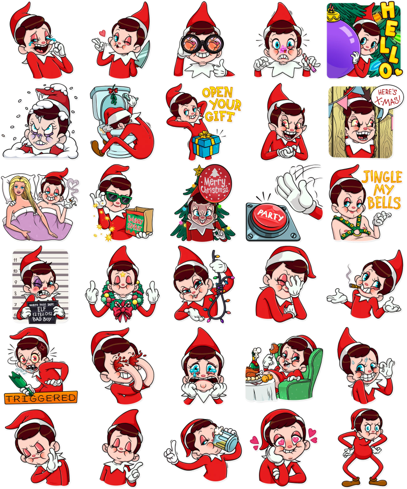 Elf_ On_ The_ Shelf_ Emotions_and_ Actions_ Stickers