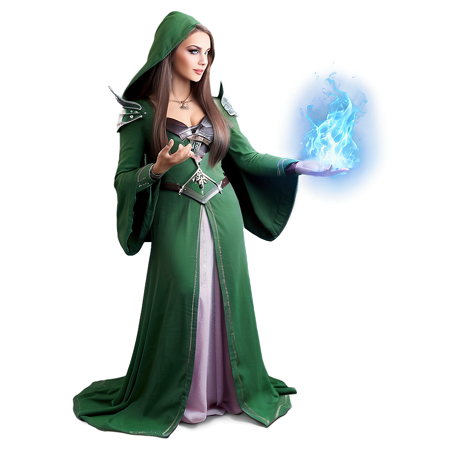 Elf Sorceress Casting Spells Png Upc30