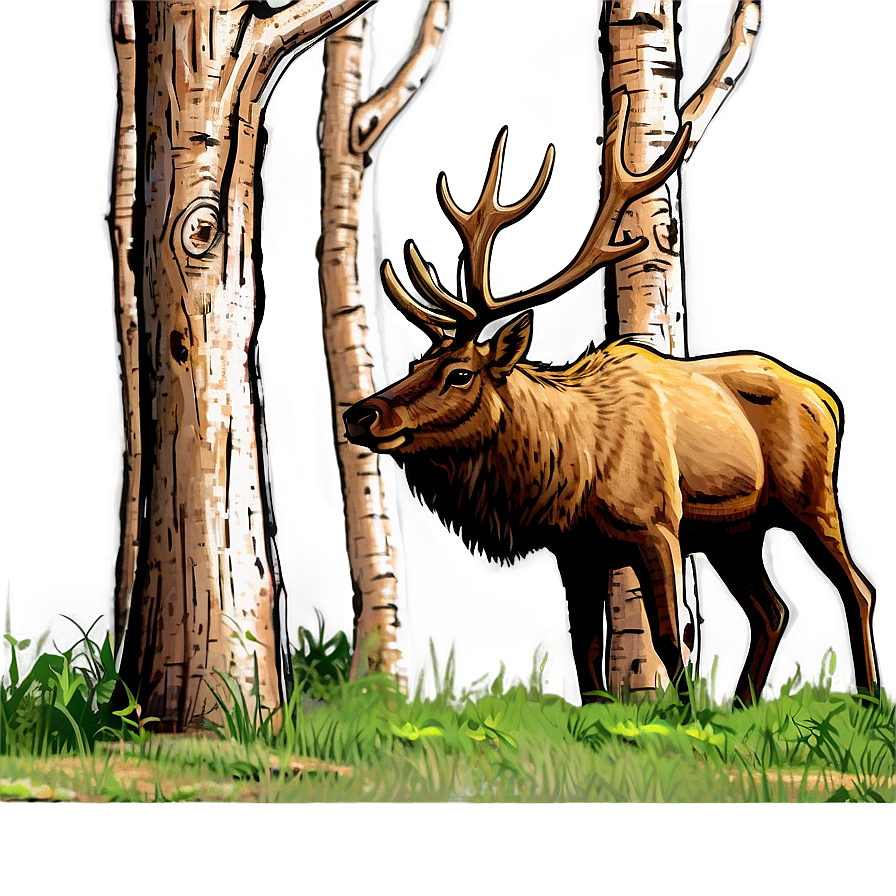 Elk In Forest Png Tfb