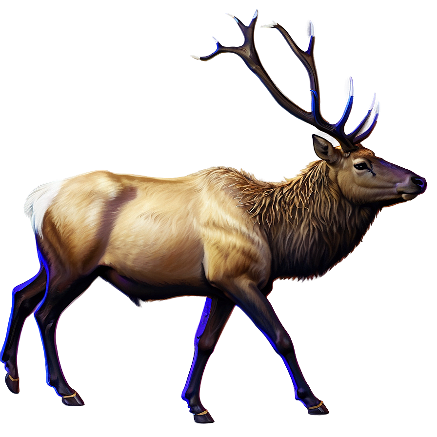 Elk Painting Png Hfj14