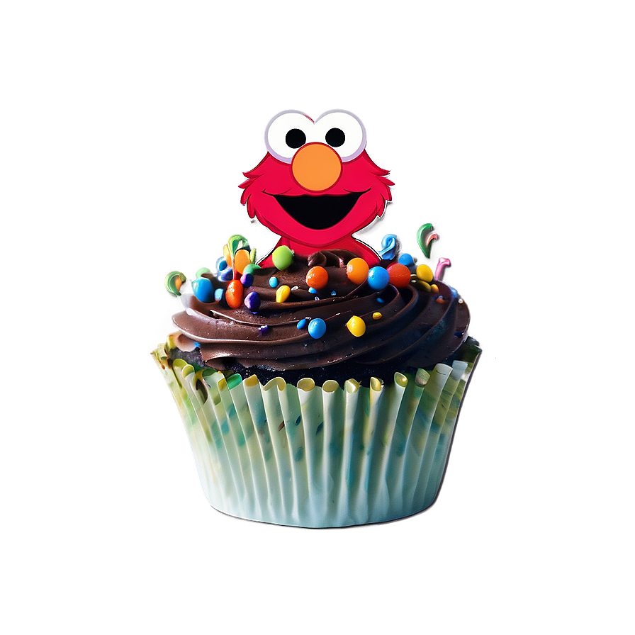 Elmo Birthday Cupcake Toppers Png Xho93