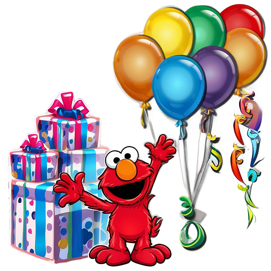 Elmo Birthday Invitation Card Png 06132024