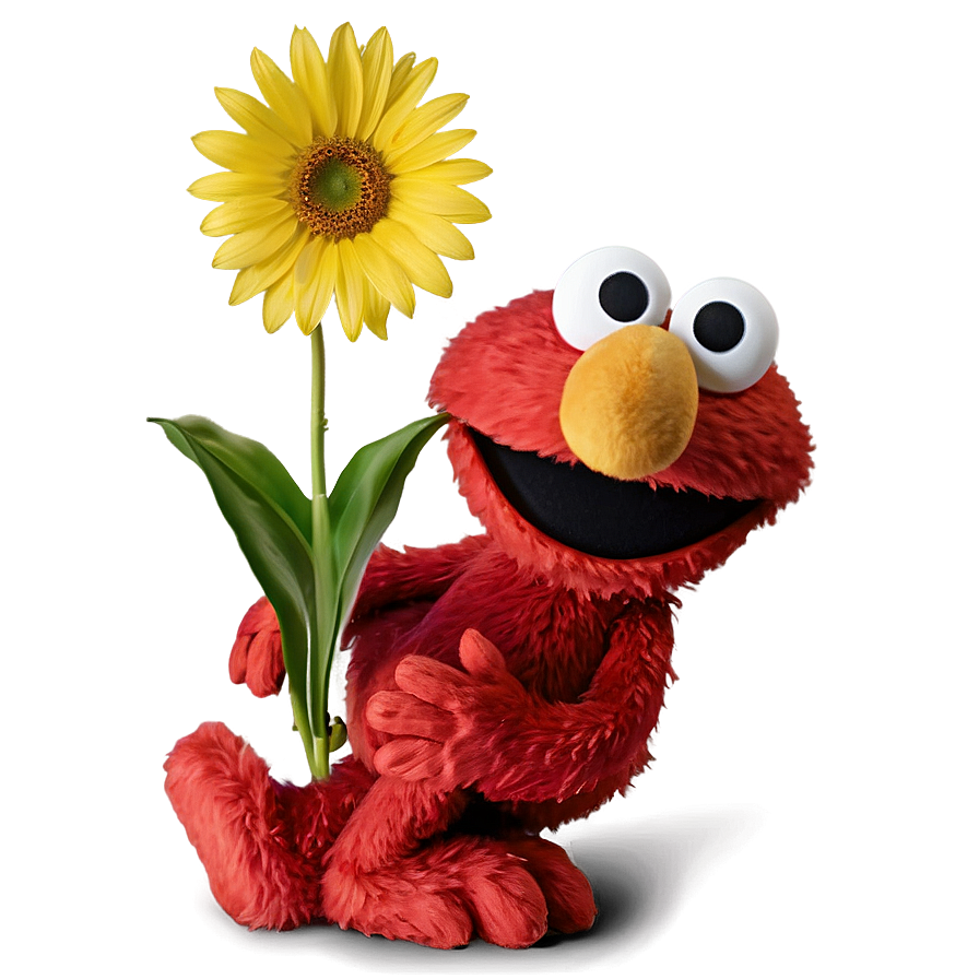 Elmo Holding Flower Png Ypm35