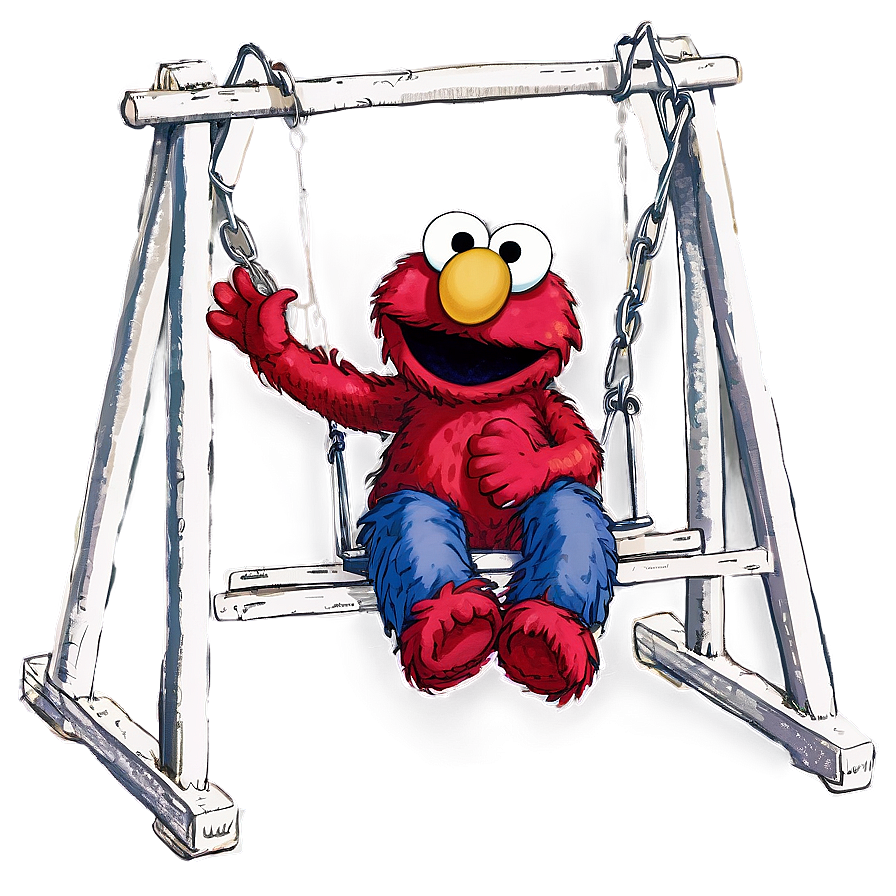 Elmo On A Swing Png Ivq